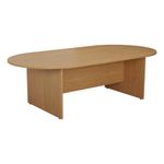 Jemini D-End Meeting Table 2400x1200x730mm Nova Oak KF816715