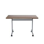 Jemini Rectangular Tilting Table 1200x700x720mm Dark Walnut/Silver KF816739