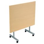 Jemini Rectangular Tilting Table 1200x800x720mm Nova Oak/Silver KF816807