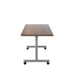 Jemini Rectangular Tilting Table 1600x700x720mm Dark Walnut/Silver KF816838