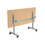 Jemini Rectangular Tilting Table 1600x700x720mm Nova Oak/Silver KF816852