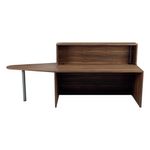 Jemini Reception Unit with Extension 1400x800x740mm Dark Walnut KF818245