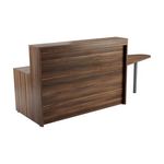 Jemini Reception Unit with Extension 1400x800x740mm Dark Walnut KF818245