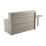 Jemini Reception Unit with Extension 1400x800x740mm Grey Oak KF818252