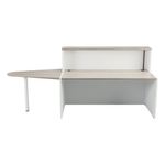 Jemini Reception Unit with Extension 1400x800x740mm Grey Oak/White KF818405