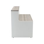 Jemini Reception Unit 1600x800x740mm Grey Oak/White KF818436