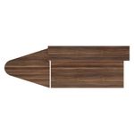 Jemini Reception Unit with Extension 1600x800x740mm Dark Walnut/White KF818450