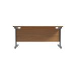 Jemini Rectangular Single Upright Cantilever Desk 1800x800x730mm Nova Oak/Black KF819455