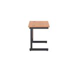 Jemini Rectangular Double Upright Cantilever Desk 800x600x730mm Beech/Black KF819479