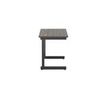 Jemini Rectangular Double Upright Cantilever Desk 800x600x730mm Dark Walnut/Black KF819493