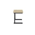 Jemini Rectangular Double Upright Cantilever Desk 800x600x730mm Maple/Black KF819516