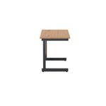 Jemini Rectangular Double Upright Cantilever Desk 800x600x730mm Nova Oak/Black KF819523