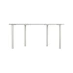 Jemini Semi Circular Multipurpose Table 1600x800x730mm White KF819943