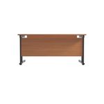 Jemini Rectangular Double Upright Cantilever Desk 1800x800x730mm Beech/Black KF820253
