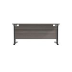 Jemini Rectangular Double Upright Cantilever Desk 1800x800x730mm Grey Oak/Black KF820277