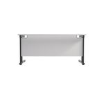 Jemini Rectangular Double Upright Cantilever Desk 1800x800x730mm White/Black KF820307