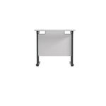 Jemini Rectangular Double Upright Cantilever Desk 800x600x730mm White/Black KF820369