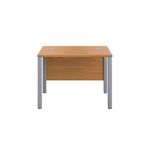 Jemini Rectangular Goal Post Desk 1000x600x730mm Nova Oak/Silver KF821403