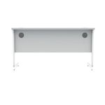 Polaris Rectangular Single Upright Cantilever Desk 1400x600x730mm Arctic White/Arctic White KF821850