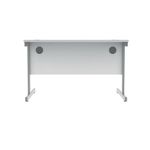 Polaris Rectangular Single Upright Cantilever Desk 1200x800x730mm Arctic White/White KF821870