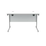 Polaris Rectangular Single Upright Cantilever Desk 1200x800x730mm Arctic White/White KF821870