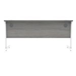 Polaris Rectangular Single Upright Cantilever Desk 1600x600x730mm Alaskan Grey Oak/White KF821980