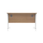 Polaris Rectangular Double Upright Cantilever Desk 1200x800x730mm Norwegian Beech/White KF822130