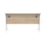 Polaris Rectangular Double Upright Cantilever Desk 1400x600x730mm Canadian Oak/White KF822270