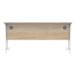 Polaris Rectangular Double Upright Cantilever Desk 1600x600x730mm Canadian Oak/White KF822280