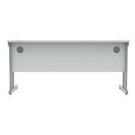 Polaris Rectangular Double Upright Cantilever Desk 1600x600x730mm Arctic White/Silver KF822360