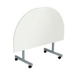 Jemini D-End Tilt Table 1400x700x720mm White/Silver KF822462