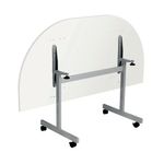 Jemini D-End Tilt Table 1600x800x720mm White/Silver KF822523