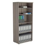 Jemini Wooden Bookcase 800x450x1800mm Grey Oak KF822881