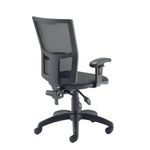 Jemini Medway High Mesh Back Operator Chair Adjustable Arms Charcoal KF822943