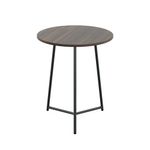 Jemini Trinity Mid Table 600x600x735mm Dark Walnut/Black KF823445