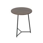 Jemini Trinity Mid Table 600x600x735mm Dark Walnut/Black KF823445