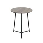 Jemini Trinity Mid Table 600x600x735mm Grey Oak/Black KF823452