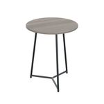 Jemini Trinity Mid Table 600x600x735mm Grey Oak/Black KF823452