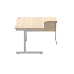 Astin Radial Right Hand SU Cantilever Desk 1600x1200x730mm Canadian Oak/Silver KF824138