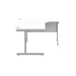 Astin Radial Right Hand SU Cantilever Desk 1600x1200x730mm Arctic White/Silver KF824176