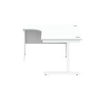 Astin Radial Left Hand SU Cantilever Desk 1600x1200x730mm Arctic White/Arctic White KF824183
