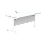 Astin Radial Left Hand SU Cantilever Desk 1600x1200x730mm Arctic White/Arctic White KF824183