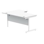 Astin Radial Right Hand SU Cantilever Desk 1600x1200x730mm Arctic White/Arctic White KF824190