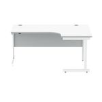 Astin Radial Right Hand SU Cantilever Desk 1600x1200x730mm Arctic White/Arctic White KF824190
