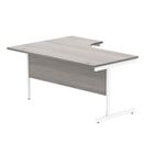 Astin Radial Right Hand SU Cantilever Desk 1600x1200x730mm Alaskan Grey Oak/Arctic White KF824237