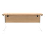 Astin Rectangular Single Upright Cantilever Desk 1600x600x730 Norwegian Beech/Arctic White KF824329