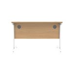 Astin Rectangular Single Upright Cantilever Desk 1200x800x730 Norwegian Beech/Arctic White KF824336