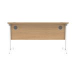 Astin Rectangular Single Upright Cantilever Desk 1400x800x730 Norwegian Beech/Arctic White KF824343