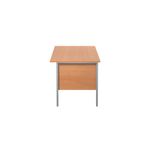 Serrion Rectangular 2 Drawer Pedestal 4 Leg Desk 1200x750x730mm Beech KF838371
