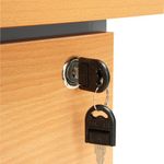 Serrion Rectangular 3 Drawer Pedestal 4 Leg Desk 1500x750x730mm Beech KF838377